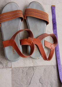 Orange Flats &amp; Sandals