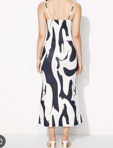 Trendy Zebra Print Midi Dress