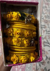 Yellow flower bangles