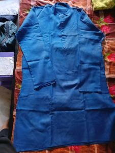 Solid Blue Kurta