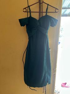 Green Off-Shoulder Dress