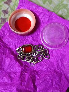 Original Ruby stone Silver Bracelet
