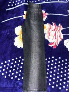 Stylish High Neck &amp; Wide Leg Denim Jeans