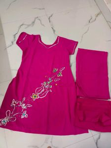 !!Sale!!💗Hot Pink Kurta Salwar Dupatta Set..💗