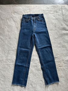 Straight Fit Raw Hem Denim