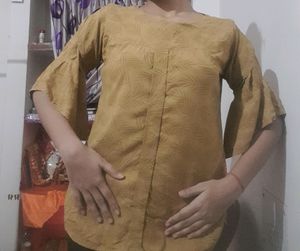 Top ,Turmuric Yellow Colour,