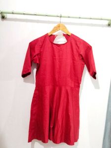 Beautiful Red Colour Frock For Girls