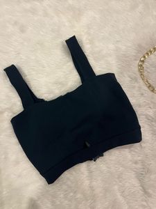 Dark Green Crop Top