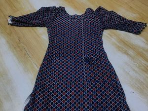 Pure Ajrakh cotton kurti