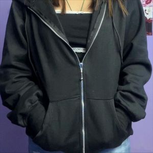 Black Zip-Up Hoodie