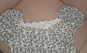 Floral Printed Puff hand Dress