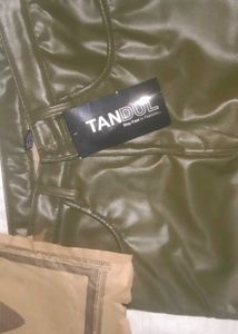 Trendy Olive Green Faux Leather Pants