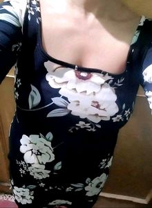 Floral Black Mini Bodycone Dress🌸💕