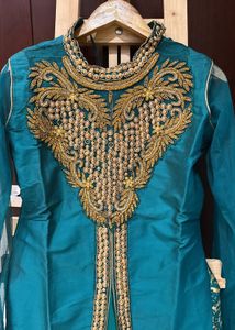 New Embroidered Teal Kurta Set