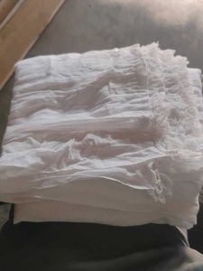 White Fringe Scarf