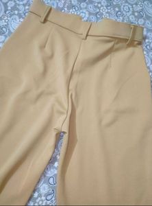 Wide Leg Cream Colour Trousers