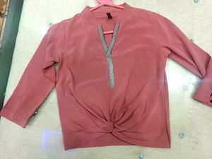 Peach Wrap Top