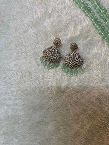 Mint Beaded Necklace Set