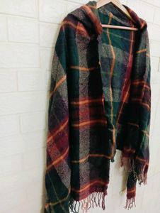 Plaid Hooded Scarf
