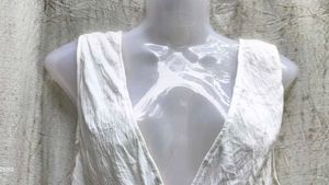 White V-Neck Sleeveless Top