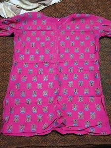 Pink Printed Kurta