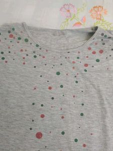 Gray Long Sleeve Top