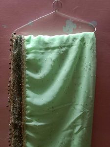 Mint Green Sari with Embellishments