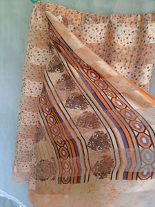 Peach Saree