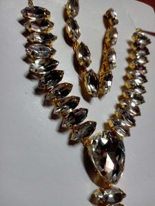 Rhinestone Necklace &amp; Earring Set