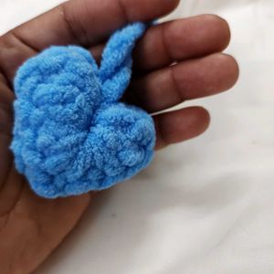 Cute Crochet Heart keychain 💙🩵