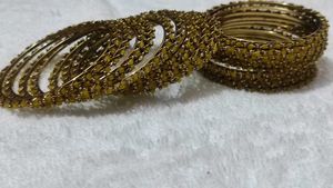 Mustered Beaded Bangle Set