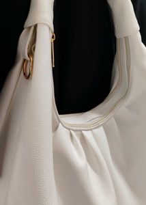 White Structure Hobo Bag