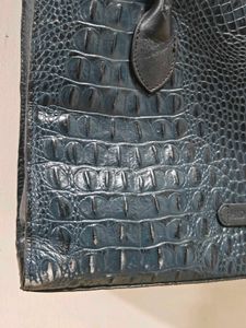 Hidesign Croc Embossed Laptop Bag