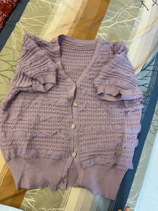 Lavender Knit Cardigan