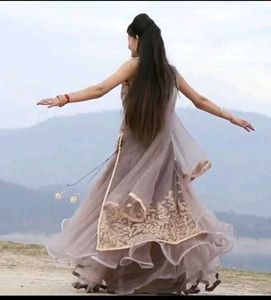 Elegant Grey Embroidered Lehenga Choli