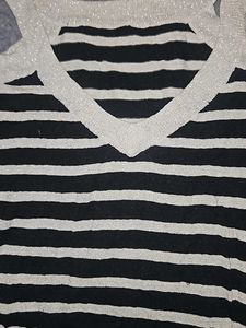 Cold Shoulder Striped Top