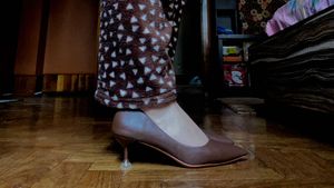 Brown Pointed-Toe Heels