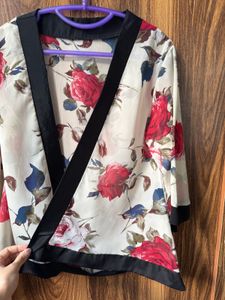 Floral Print Kimono Jacket