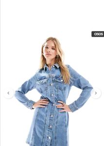 Denim Mini Shirt Dress