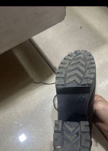 Chunky Black Platform Heeled Combat Boots