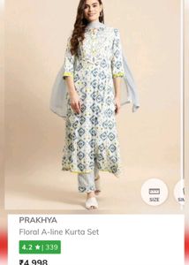 Pure cotton 3 piece printed Kurta set