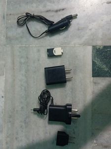 Car Connect Charger Big Pin + Mamory Card Reader..