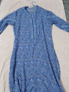 Elegant Blue Printed Kurta