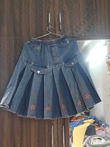Denim A-Line Skirt