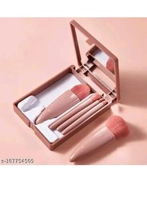 Cute Make-up Brushes Set Of 5 With Mirror