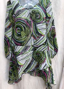 I. Abstract Print Long Sleeve Top