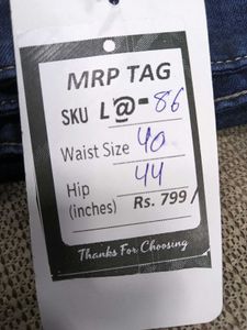 L@86 Size-40 Wide Leg Denim Jeans