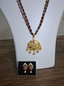 Crystal Mala With Earrings