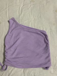 Lavender One-Shoulder Top