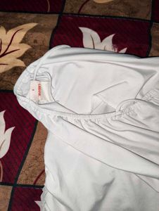 (White Cowl Neck Side Ruched Camisole)